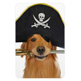 Imán Pirata Golden Retriever Halloween