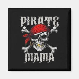 Imán Pirata Mama Jolly Roger Bandera Y Crusanos De Cala