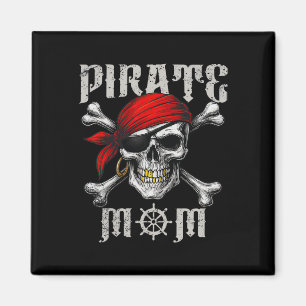 Imán Pirata Mom Jolly Roger Flag Y Skull Crossbone H