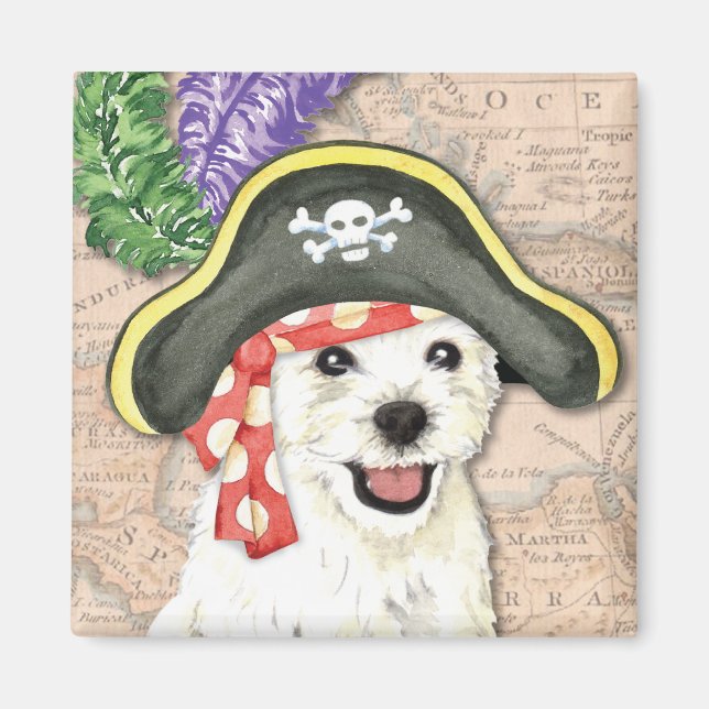 Imán Pirata Westie (Frente)