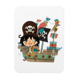 Imán Pirata y barco pirata