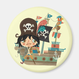 Imán Pirata y barco pirata