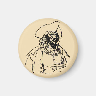 Imán Piratas antiguos, un boceto de pirata por Howard P