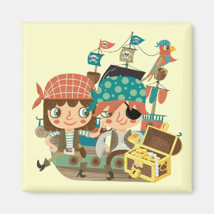 Imán Piratas con el tesoro