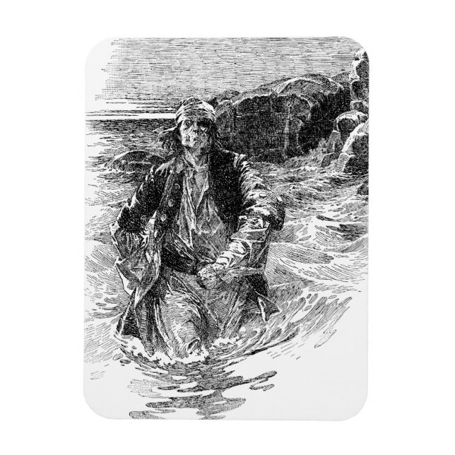 Imán Piratas de época, Sir Henry Morgan en el océano (Vertical)