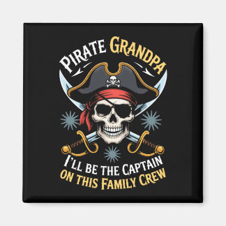 Imán Pirate grandpa skeleton freeboater boat captain