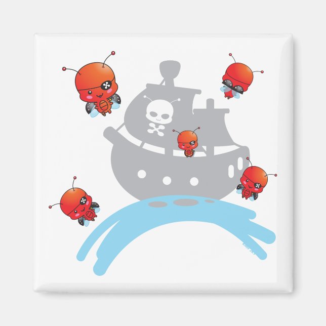 Imán Pirate Ladybugs Magnet (Frente)