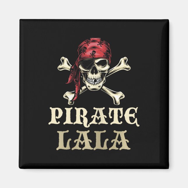 Imán Pirate Lala Skull Matando Abuela Halloween Costu (Frente)