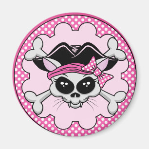 Imán Pirate Princess Kitty Skull