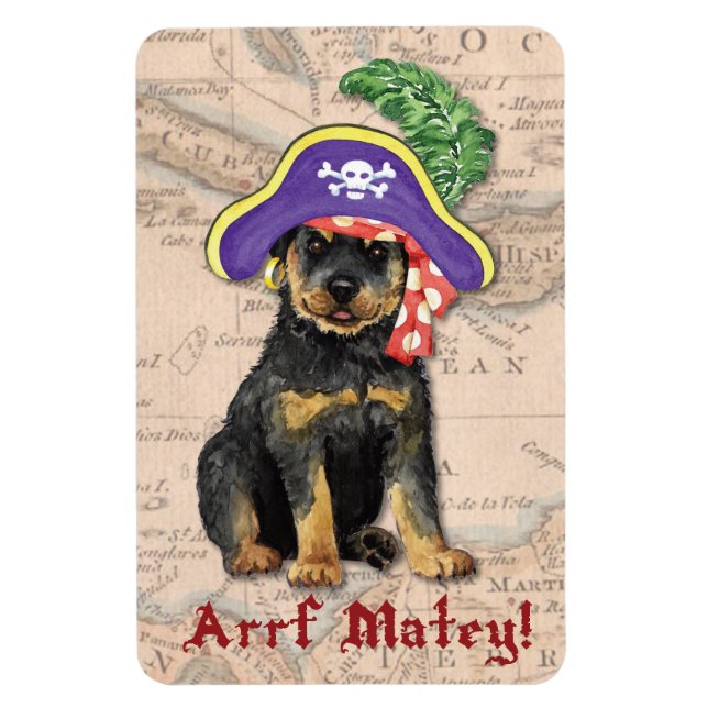 Imán Pirate Rottweiler (Vertical)