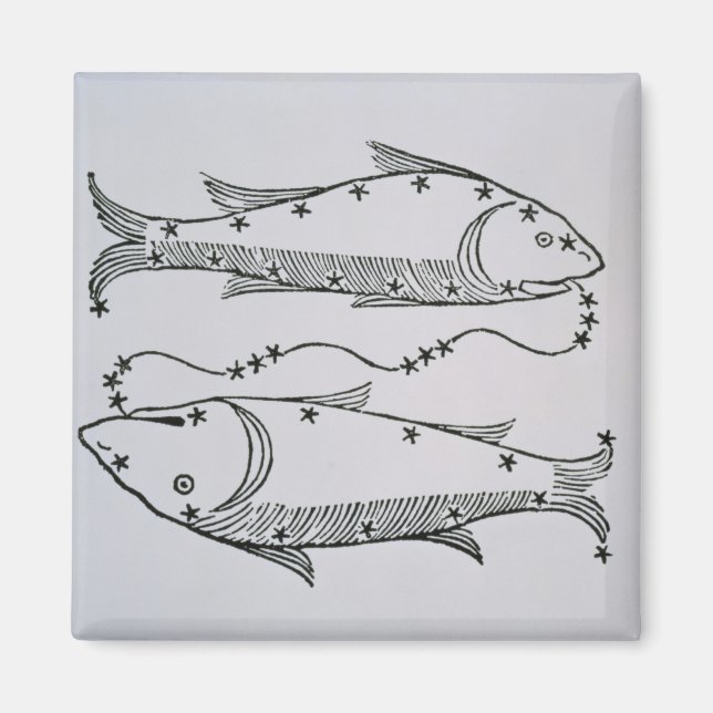 Imán Pisces (los peces) un ilustracion del 'Poeta' (Frente)