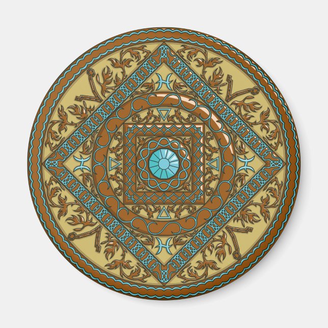 Imán Pisces Mandala Magnet (Frente)