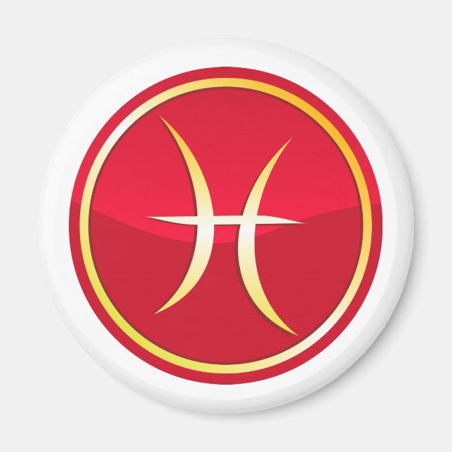 Imán Pisces - Rótulos Zodiac (Frente)