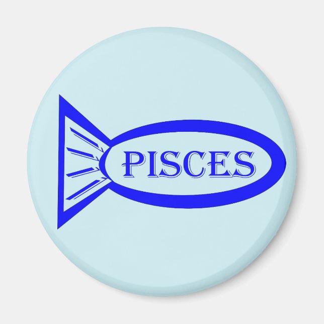 Imán Pisces Star Sign Fish Magnet (Frente)
