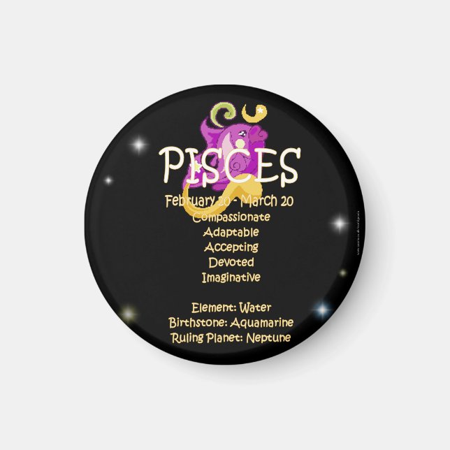 Imán Pisces zodiac (Frente)