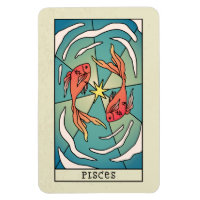 Pisces Zodiac Rótulo Resumen Art Vintage