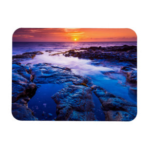 Imán Piscina De Atardecer Y Marea En Hawaii