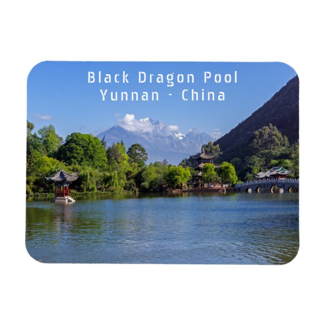 Imán Piscina de dragones negros - Yunnan, China (Horizontal)