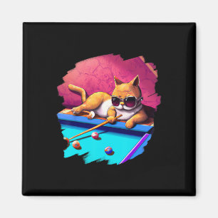 Imán Piscina De Gatos Billiards In Lounge Guay Funny Ca