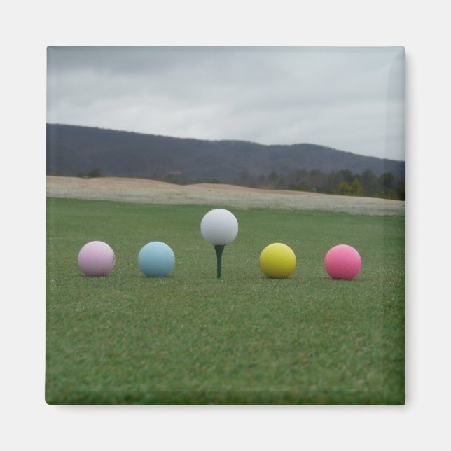 Imán Piscinas DE golf AMARILLAS, ROSAS, AZULES Y BLANCA (Frente)