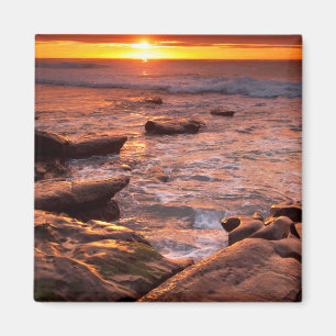 Imán Piscinas de marea al atardecer, California