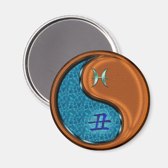 Imán Piscis y Buey de Madera (Anverso/Reverso)