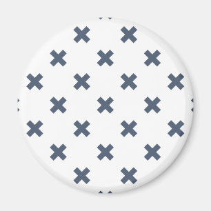 Imán Pisos cruzados de color azul-gris sobre blanco