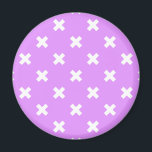Imán Pisos de cruz blanca sobre lilac<br><div class="desc">Pisos de cruz blanca sobre lilac</div>