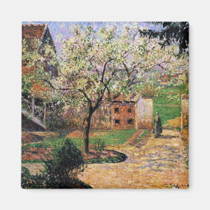 Imán Pissaro: Árbol de ciruelas floridas de Camille Pis