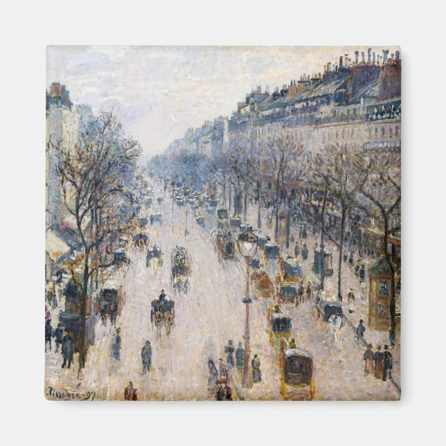 Imán Pissarro - Boulevard Montmartre, invierno por la m (Frente)