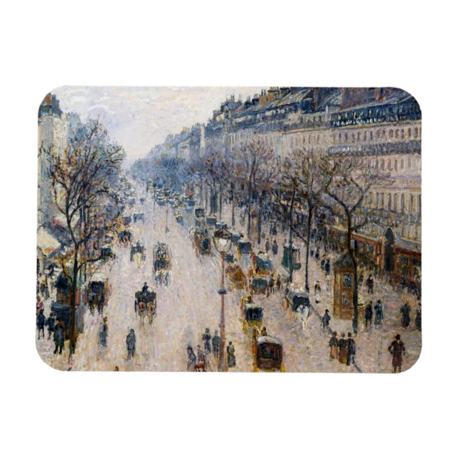 Imán Pissarro - Boulevard Montmartre, invierno por la m (Horizontal)