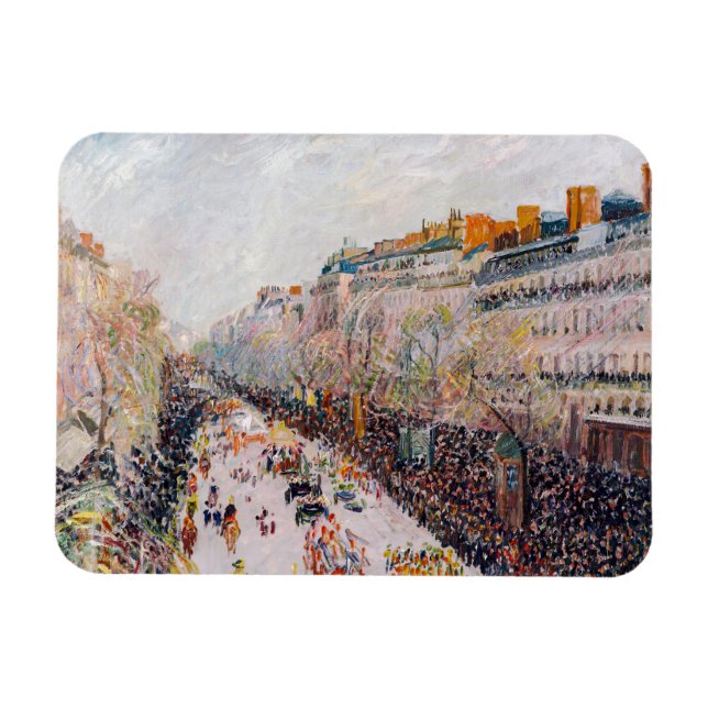 Imán Pissarro - Montmartre, Mardi Gras en el Boulevard (Horizontal)