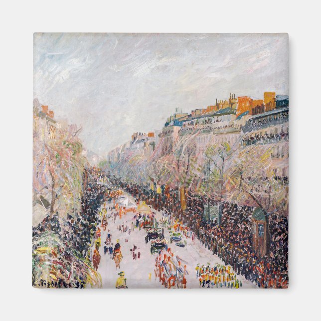 Imán Pissarro - Montmartre, Mardi Gras en el Boulevard (Frente)