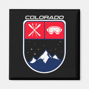 Imán Pista de esquí de montaña de Colorado Goggle Po