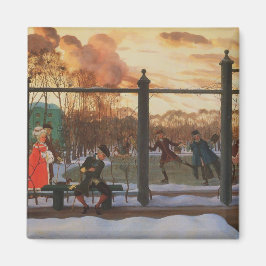 Imán Pista de hielo en invierno (por Konstantin Somov)