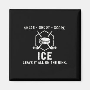 Imán Pista de hockey sobre hielo para patinar, disparar