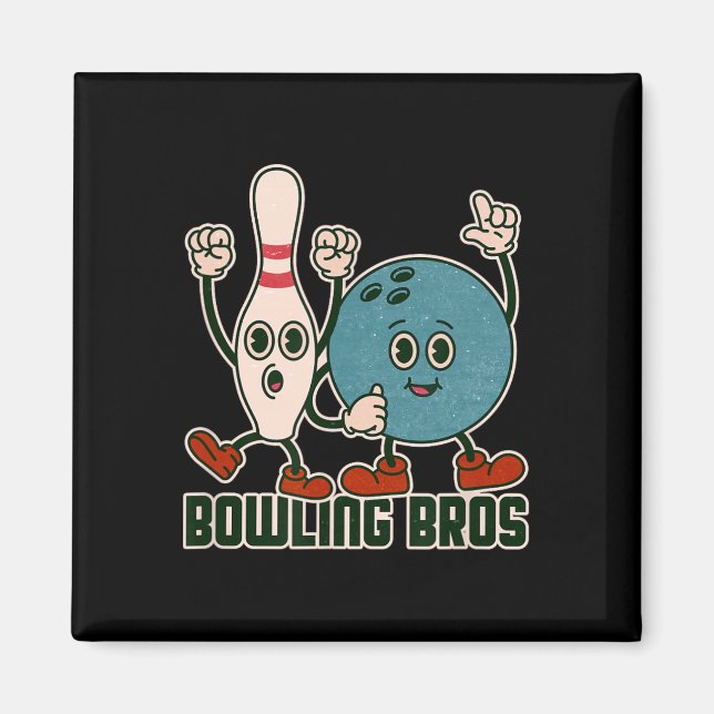 Imán Pista de la Liga de Equipos de Bowling Bros Byll B (Frente)