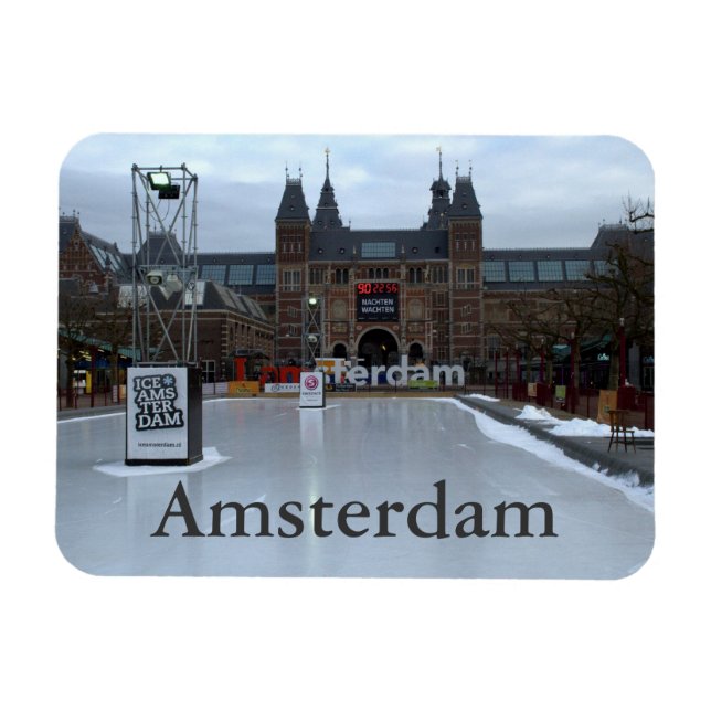 Imán Pista de patinaje, Museumplein, Ámsterdam (Horizontal)