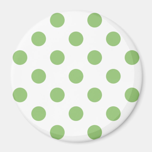 Imán Pistachio El Polka Verde Doce Círculos (Frente)