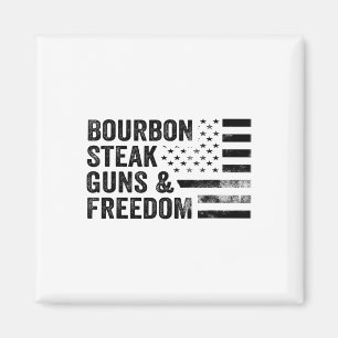 Imán Pistolas De Bourbon Y Whiskey De Bandera Estadouni