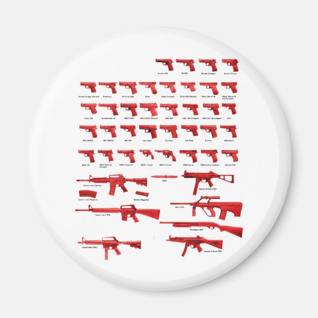 Imán pistolas rojas (Frente)