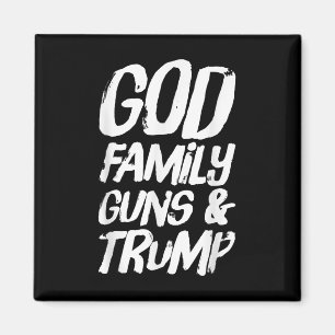 Imán Pistolas y armas de la familia de Dios; Trump gana