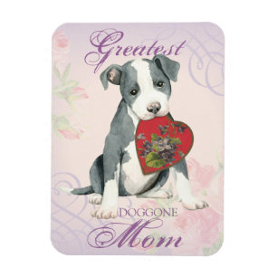 Imán Pit Bull Heart Mom