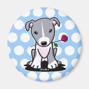 Imán Pitbull Con Flor