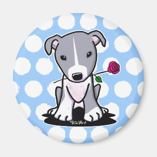 Imán Pitbull Con Flor