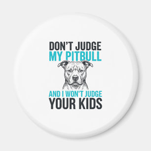 Imán Pitbull Frase Divertida Grabado Vintage Diseño de