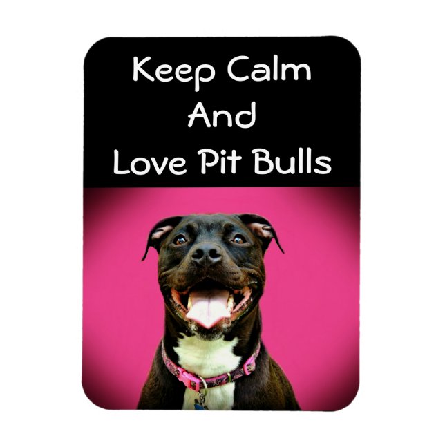 Imán Pitbull Love Photo Magnet (Vertical)
