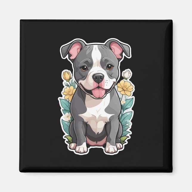 Imán Pitbull vive Pegatina (Frente)