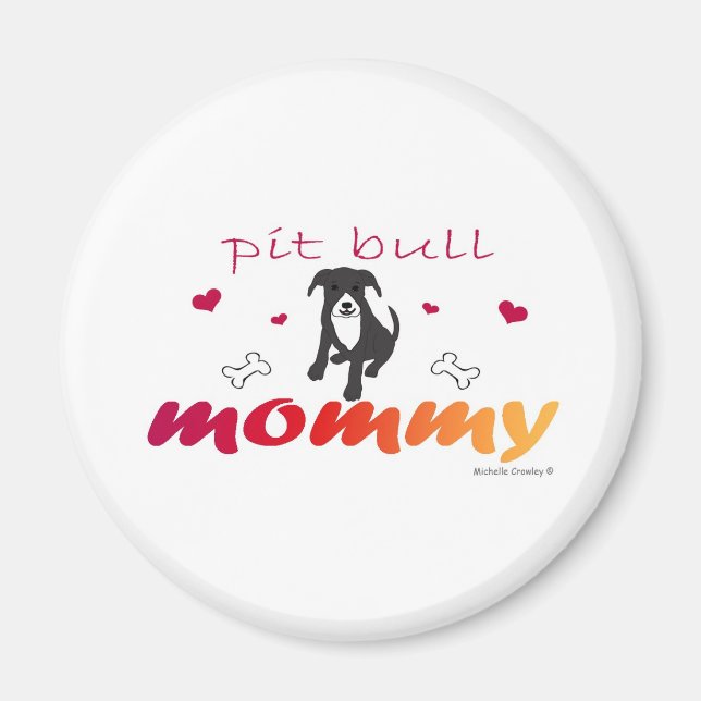 Imán PitBullBlkWtMommy (Frente)
