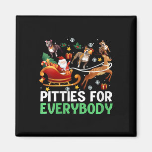 Imán Pitties Para Todas Las Navidades Pitbull Dog